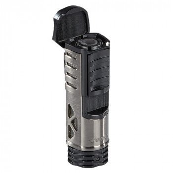 Xikar Tactical Lighter Single Flame Black and Gunmetal