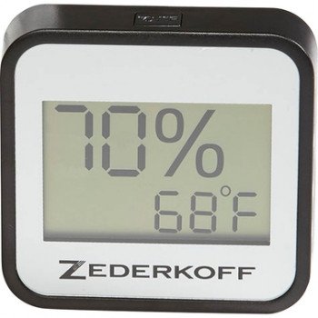 Zederkoff Hygrometer Square Silver