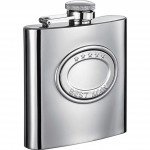 5 Stars Best Man 6 oz. Stainlesss Steel Hip Flask