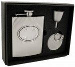 5 Stars Best Man Stainlesss Steel 8 oz. Stellar Flask Gift Set