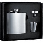6 oz. Stainless Steel Flask Gift Set With Two Shot Cups & Funnel