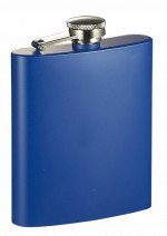 8 oz. Bluebird Matte Blue Liquor Flask