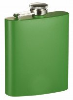 8 oz. Parrot Matte Green Liquor Flask