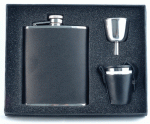 Ano Leather Deluxe Hip Flask Gift Set