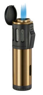 Artemis Triple Flame Torch Lighter Brushed Gold