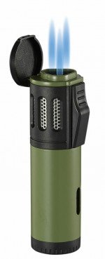 Artemis Triple Torch Flame Lighter Green