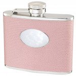 Aruba Light Pink Snakeskin Hip Flask - 4 oz.