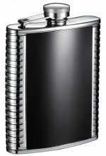 Astaire Black Matte Coated Flask - 6 oz.