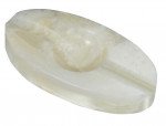 Azure White Oval Onyx Cigar Ashtray With 2 Cigar Rests