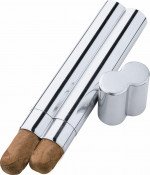 Bacuit Stainless Steel Dual Cigar Case