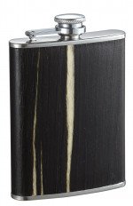 Bark Exotic Dark Wood Finish Liquor Flask