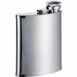 Bass Wide Mouth Silver Satin Stainless Steel 7 oz. Hip Flask