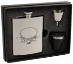 Bestman Stainless Steel 8 oz. Deluxe Flask Gift Set
