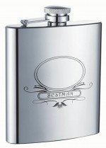 Bestman Stainless Steel 8 oz. Hip Flask