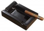 Black Rectangular Cigar Ceramic Ashtray