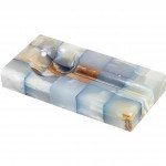 Bleu Onyx Rectangular Cigar Ashtray With Single Cigar Rest