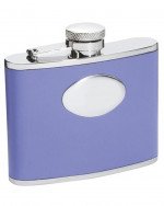 Blossom Lavender Leather Stainless Steel 4 oz. Hip Flask