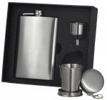 Boris 8 oz. Stainless Steel Flask Gift Set