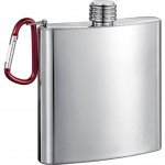 Carabiner 6 oz. Stainless Steel Flask For Golf Bag