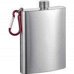Carabiner 8 oz. Stainless Steel Flask For Golf Bag