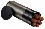 Carlos 7 Cigar Travel Humidor Black and Gunmetal