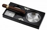 Carnis Black Wooden Folding Cigar Ashtray