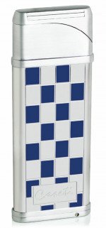 Caseti Alchemy Windproof Flame Coil Lighter Blue Grid Lacquer