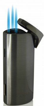 Caseti Basilisk Triple Jet Flame Cigar Lighter Chrome Lines