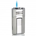 Caseti Chrome Single Torch Flame Cigar Lighter