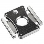 Caseti Dion Black Carbon Fiber Double Guillotine Cigar Cutter