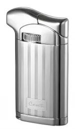 Caseti Felix Soft Flame Pipe Lighter With Tamper Chrome Lines II