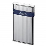 Caseti Flaco Ultra-Thin Silver Vertical Line Single Torch Flame Cigar Lighter