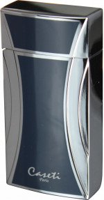 Caseti Naxos Single Jet Flame Cigar Lighter Blue Lacquer & Chrome