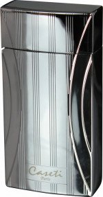 Caseti Naxos Single Jet Flame Cigar Lighter Chrome Lines I