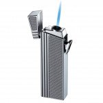 Caseti Silver Double Designed Compact Torch Flame Lighter