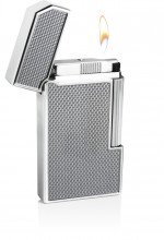 Caseti Windsor Traditional Flame Flint Lighter Silver Carbon Fiber