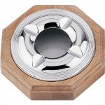 Country Oak Finish Wooden Cigarette Ashtray