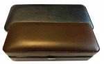 Csonka Tobacco Brown Leather Traveler Cigar Case
