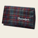 Decatur Plaid Roll-Up Pouch Medium Black