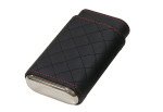 Drexel 3 Cigar Diamond Stitch Leather Cigar Case