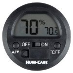 Humi-Care Black Ice Round Digital Hygrometer