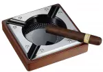Iris Metal And Wood Cigar Ashtray