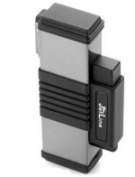 Jetline New York Dual-Flame Lighter Silver