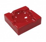 Large Ceramic Red Gloss Ashtray