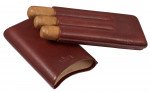 Legend Burgundy Genuine Leather Cigar Case