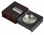 Loki Sliding Ashtray With Removable Ashtray And Compartments Burl Wood