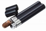 Malamute Black Matte Cigar Tube And Liquor Flask Combo