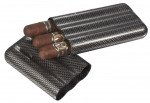 Night II Silver Carbon Fiber Large Ring Gauge Cigar Case