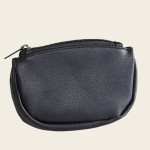 Oval Zipper Leather Pouch 873L