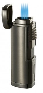 Pyrgos Quad Flame Torch Lighter Gunmetal